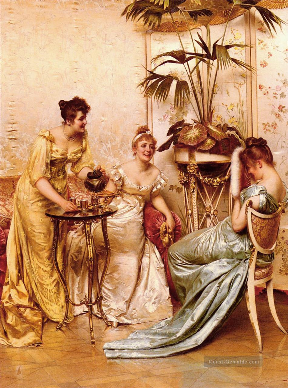 Die Tea Party Dame Frederic Soulacroix Ölgemälde